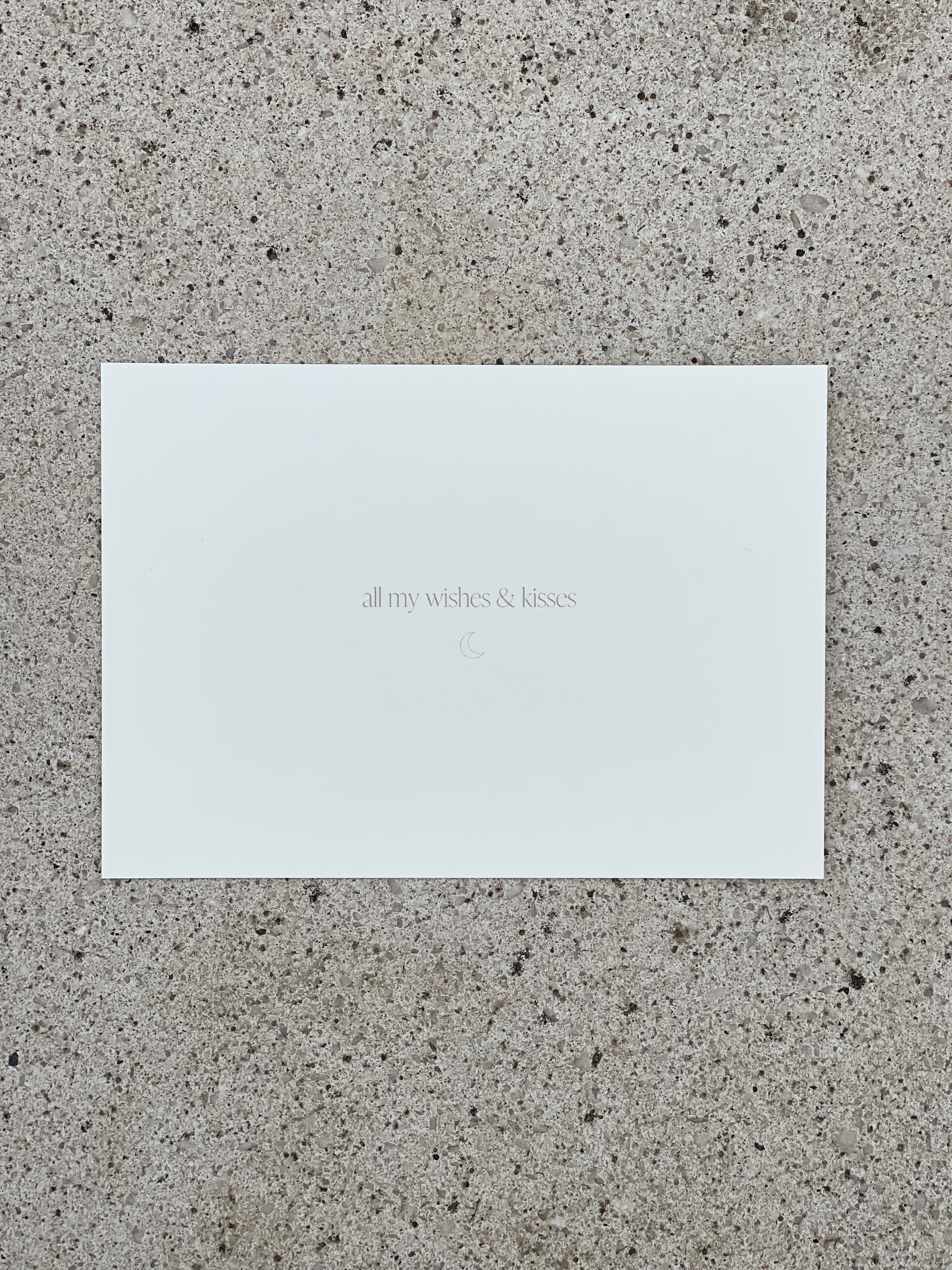 Card all my wishes and kisses DIN A6