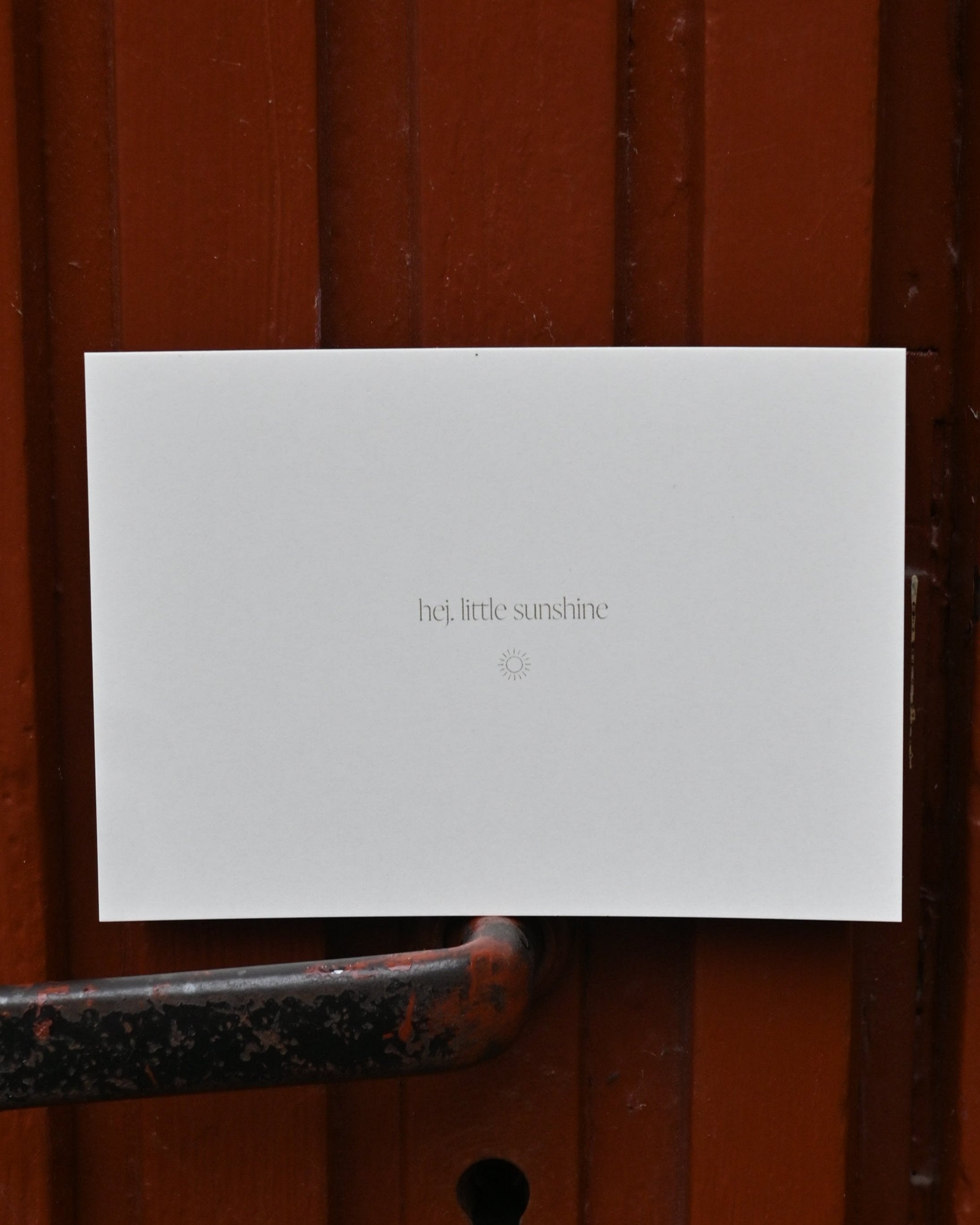 Kathis Papeterie Karte-Geburtswuensche-hej-little-sunshine Glückwunschkarte Grukarte Postkarte Junge Mädchen