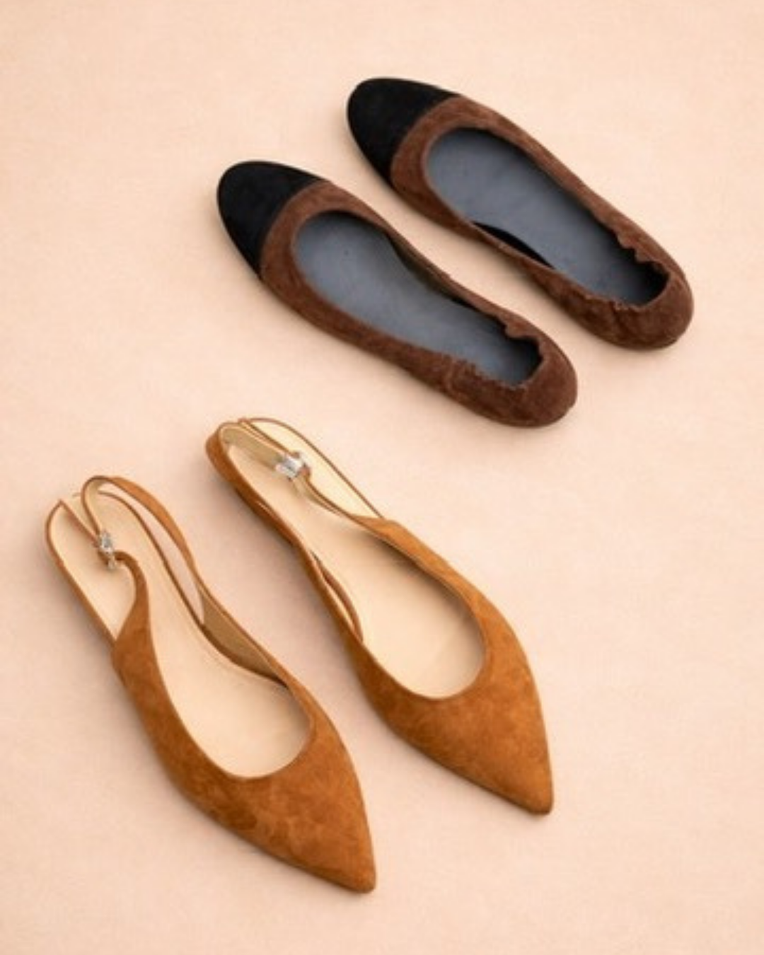 Elegante Ballerinas große Schuhgrößen Leder