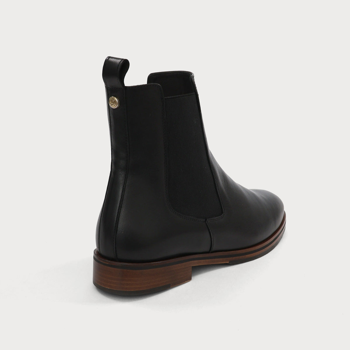 Kathiss Shoes Stiefelette Übergröße – Rückansicht der Chelsea Boots aus Leder