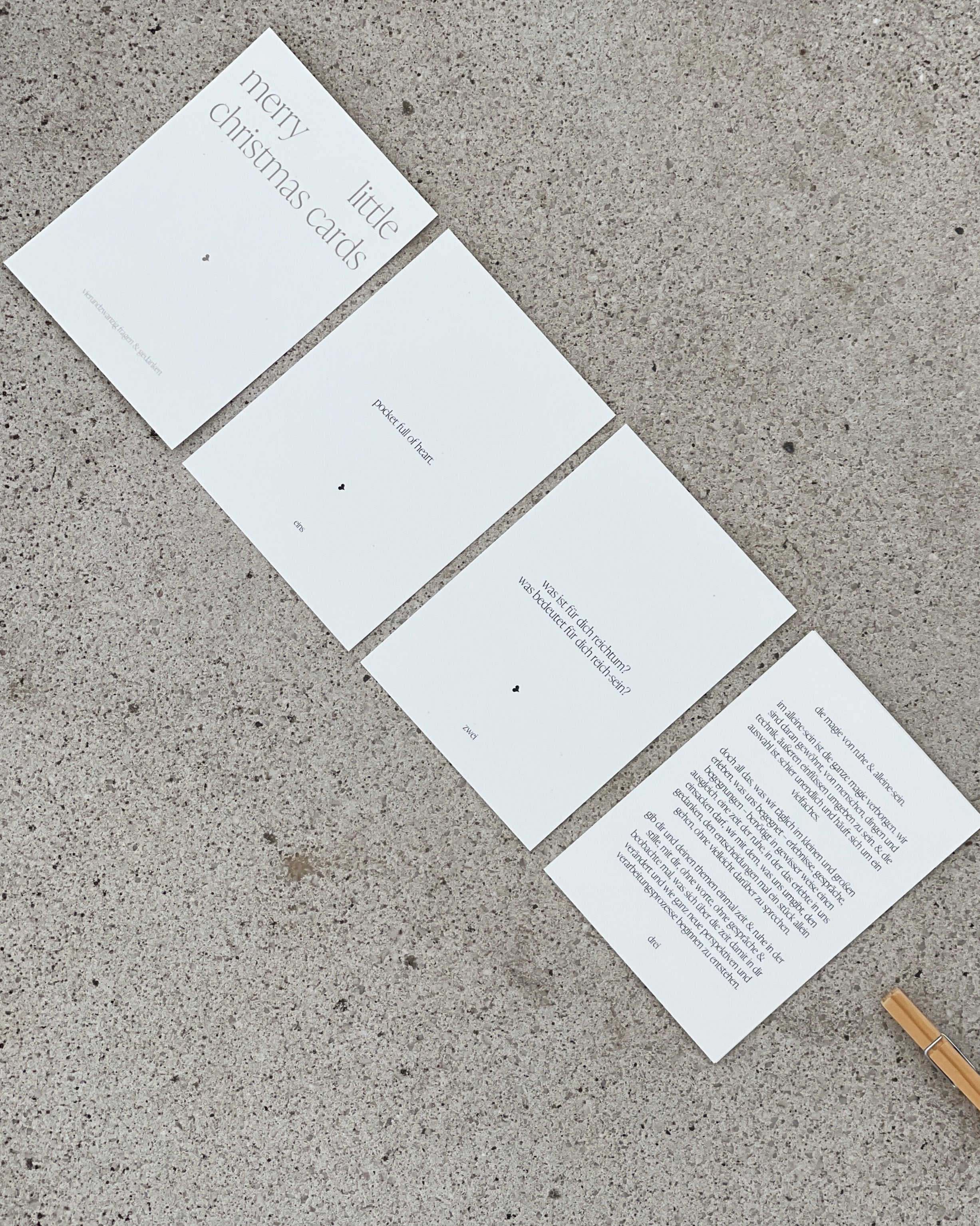 Merry Little Christmas Cards Achtsamer Adventskalender für Erwachsene – 24 Fragen und Gedanken für ein bewusstes und achtsames Leben, designed und gedruckt in Mainz