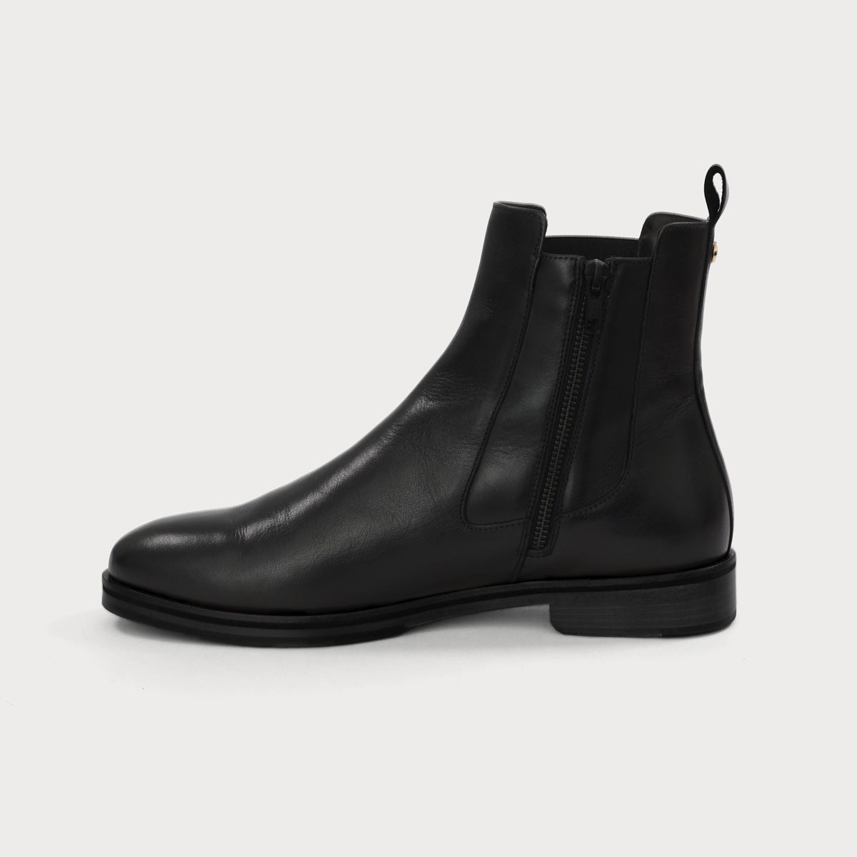 K1101 No.01 Chelsea Boots Damenschuhe Übergrößen Seitenansicht Lederschuhe