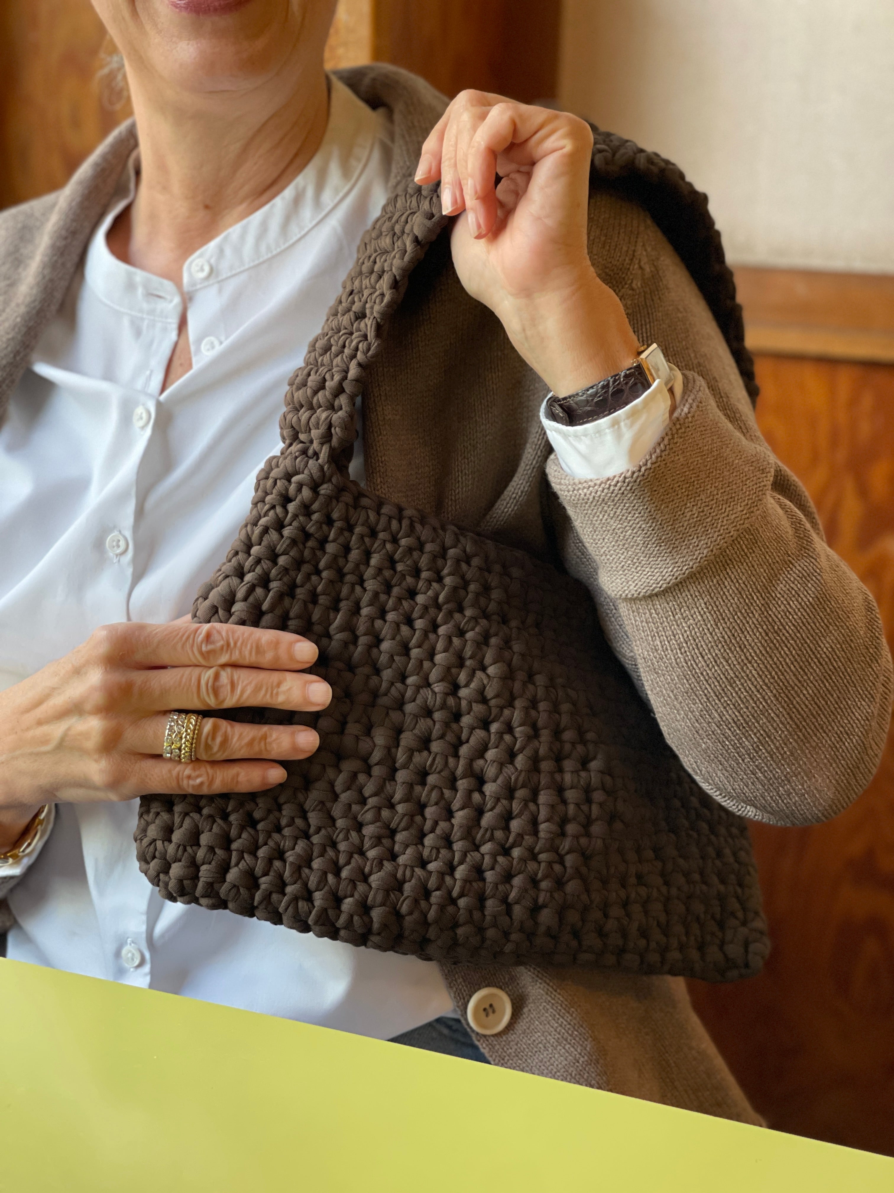 Häkeltasche braun I handmade