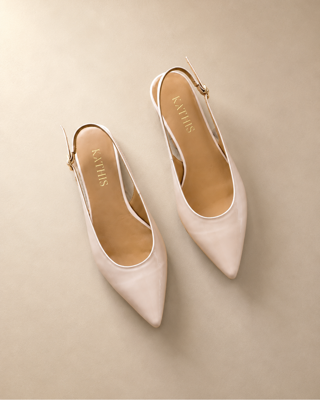 No.06 Slingback Ballerinas in Nude Lack für Damen Größe 38 bis 46