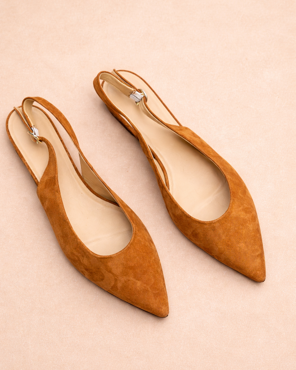 Slingback Ballerinas in Übergröße Cognac No.06 Damen Schuhe Größe 42–46