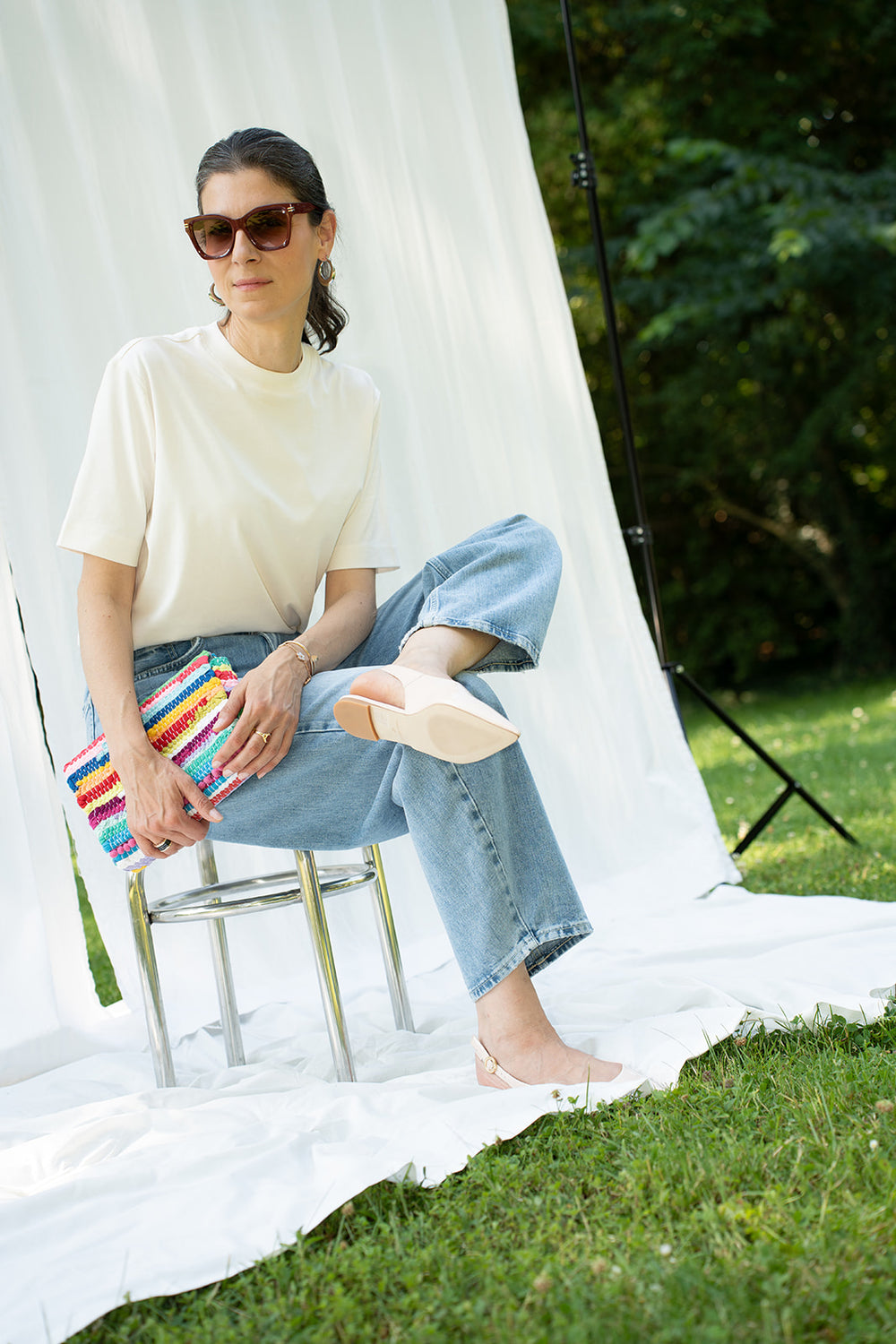 No.06 Slingback Ballerinas in Nude als eleganter Sommerlook für große Schuhgrößen